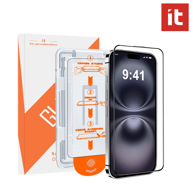 it 9H Glass Screen Pro+ HD Premium Tempered Glass Protector สําหรับ iPhone 17/11/12/13/14/15/16 16e air pro max plus Series