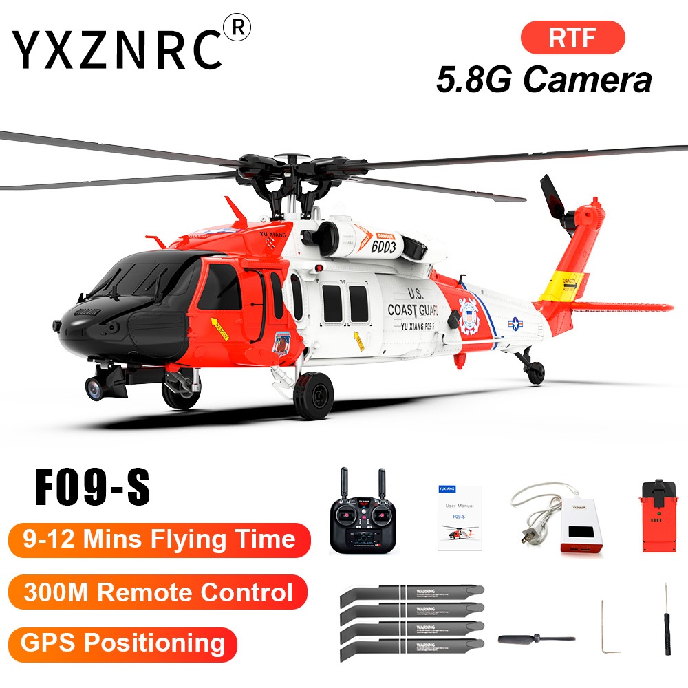 Yu XIANG F09S YZZNRC RC เฮลิคอปเตอร์ F09-S 2.4G 6CH Gyro GPS Optical Flow ตําแหน่ง 5.8G กล้อง FPV