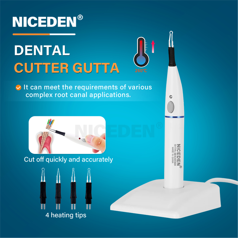 NICEDEN ทันตกรรม Endo Gutta Percha เครื่องตัด Breaker ปากกาไร้สายสุขอนามัยช่องปากเครื่องทําความร้อนอุปกรณ์ 4 เคล็ดลับ