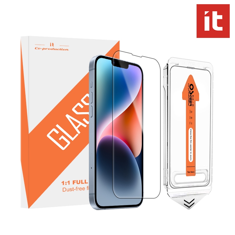 [IT]9ชม.+ กระจกนิรภัยความแข็งสําหรับ ไอโฟน 16-11 ป้องกันหน้าจอ [ติดตั้งทันที] กันแตก,กระจกนิรภัย ความละเอียดสูง ใสคุ้มครองเต็มรูปแบบไม่มีฟองฝุ่นฝ