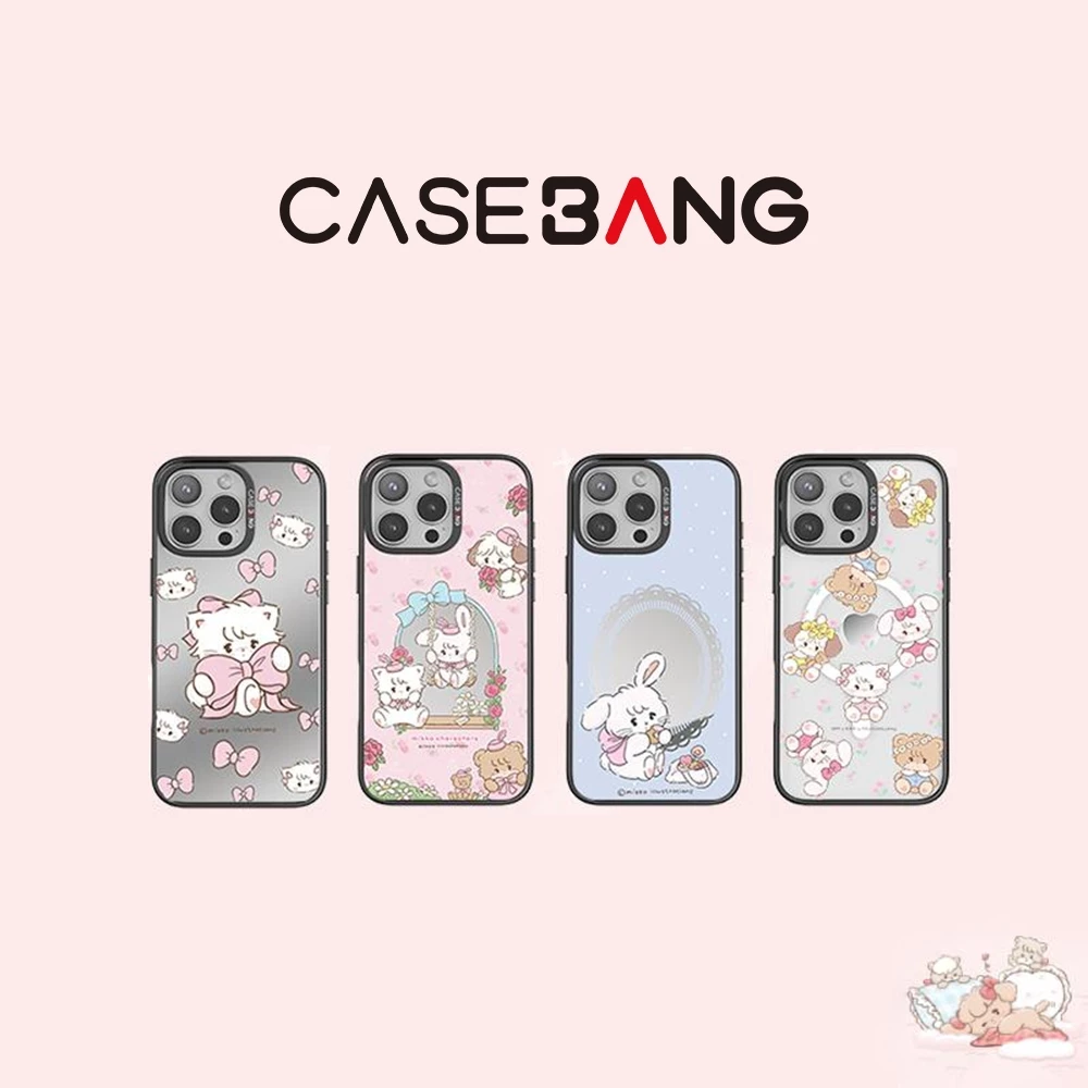 CASEBANG เคสไอโฟนแม่เหล็ก ซีรีส์ภาพประกอบ Mikko ด้านหลังถอดเปลี่ยนได้ กันกระแทก เข้ากันได้กับ iPhone รุ่น 15,16,17