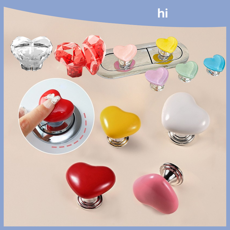 Hi HOMES อุปกรณ์กดปุ่มกดชักโครก รูปหัวใจ สร้างสรรค์