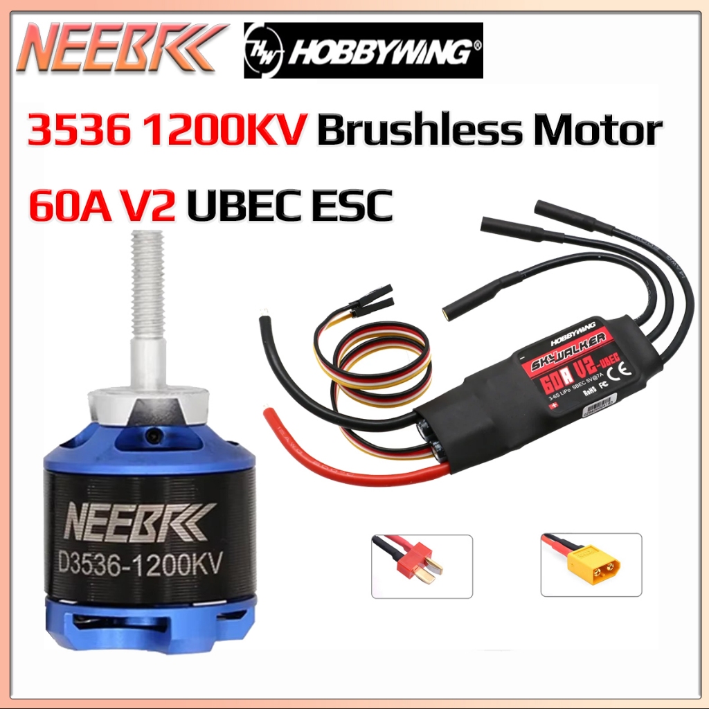 NEEBRC D3536-1200KV มอเตอร์ไร้แปรง 60A V2 ESC Combo สําหรับ RC FPV Drone Fixed-wing Multicopter Quad