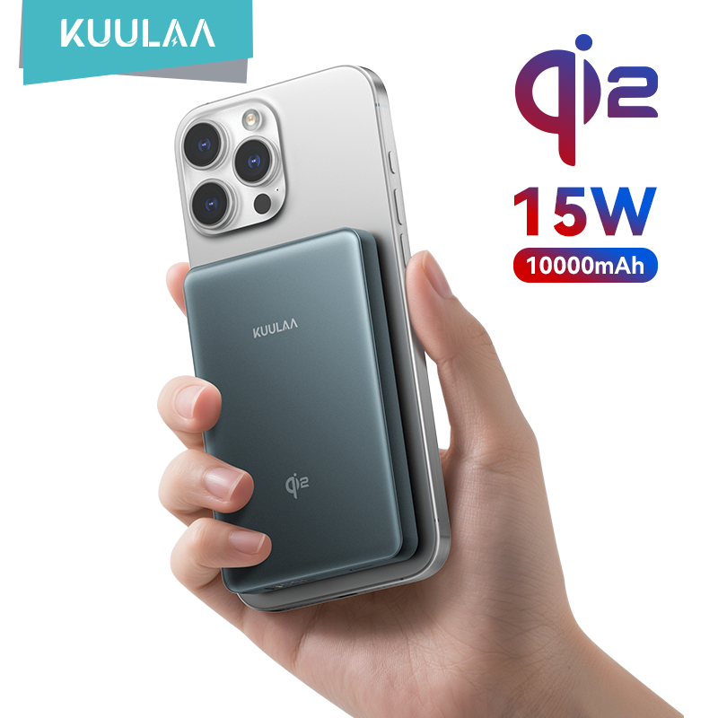 KUULAA Qi2 10000mAh PD20W แม่เหล็กไร้สาย PowerBack สําหรับ iPhone 12-17 Pro Max Android