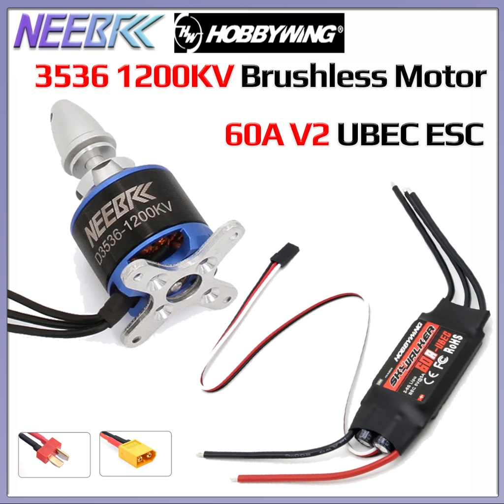 NEEBRC D3536-1200KV มอเตอร์ไร้แปรง 60A V2 ESC Combo สําหรับ RC FPV Drone Fixed-wing Multicopter Quad