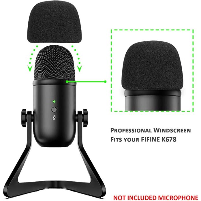 K678 Pop Filter - Mic กระจกโฟมที่กําหนดเองสําหรับ FIFINE K678 ไมโครโฟน USB ไปยังบล็อกออก Plesives โด