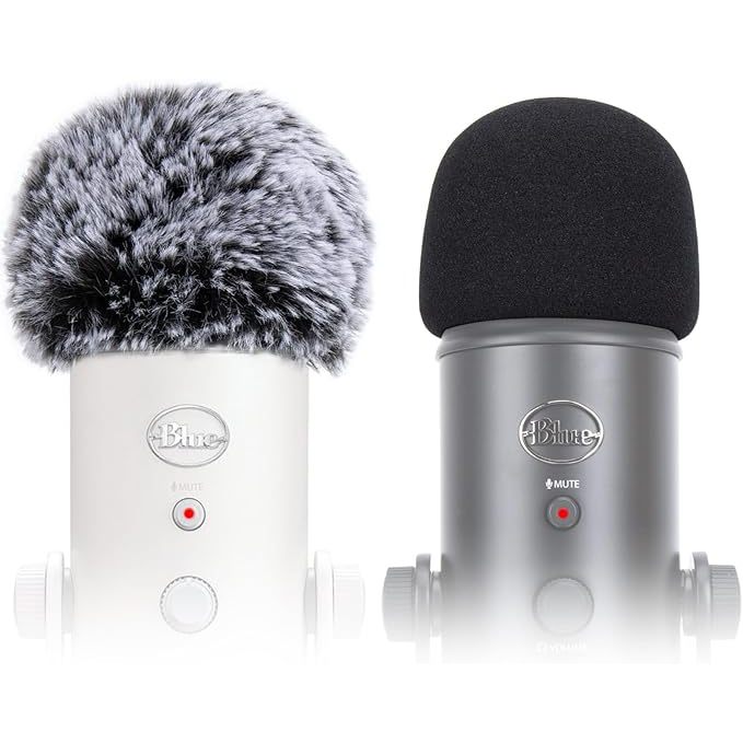 Muff และโฟมสําหรับ Blue Yeti, Blue Yeti Pro USB Condenser Microphone, Indoor Outdoor Microphone Wind