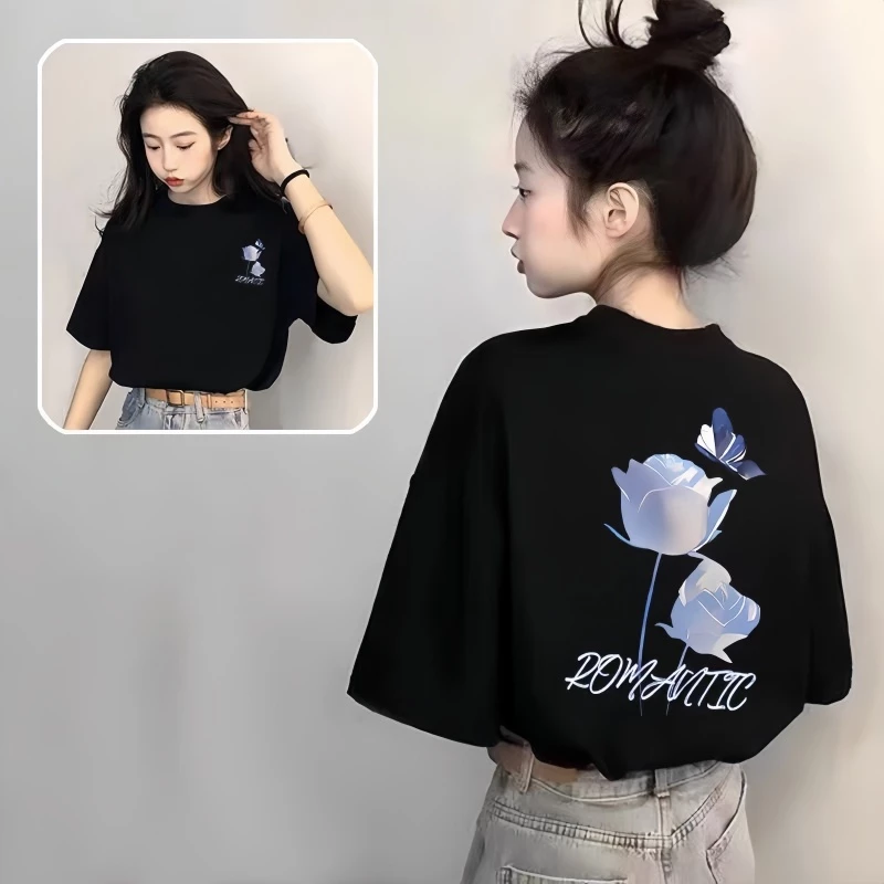 พิมพ์เวอร์ชั่นเกาหลี Oversize เสื้อผ้าแฟชั่นสาวอวบ เสื้อโอเวอร์ไซส์ผู้หญิง ไซส์ใหญ่  สินค้าใหม่  เนื้อผ้านิ่มๆใส่สบาย thumbnail 7