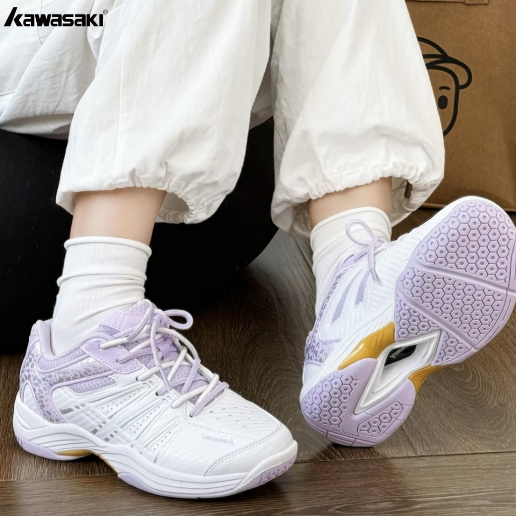 รองเท้า KAWASAKI K-065D สำหรับ.pickleball และ badminton แบบ breathable anti-slip ใช้ได้ทั้งผู้ชายและ