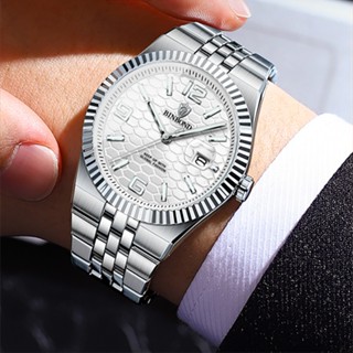 บินบอนด์ ข8181 ผู้ชายนาฬิกาควอตซ์กันน้ําส่องสว่างปฏิทินธุรกิ…