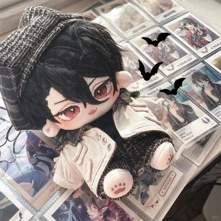 อะนิเมะ Ensemble Stars Sakuma Rei ผ้าฝ้ายชุดคอสเพลย์ 20 ซม. Idol ค้างคาวเย็บปักถักร้อย Plushie หมอนโ