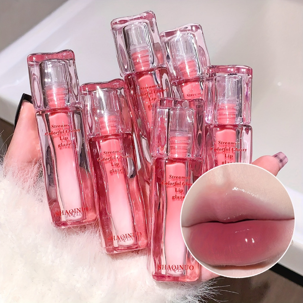 [พร้อมสต็อก]6สีลิปกลอสวาง,เบอร์รี่มัน เพิ่มปริมาตร ลิปกลอสวางเรียบและละเอียดที่มีสีสันและชุ่มชื้นสําหรับคริสต์มาสฮาโลวีนวันขอบคุณพระเจ้าของขวัญเทศกาลส