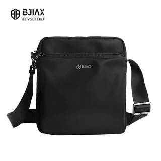 BJIAX กระเป๋าสะพายไหล่เกาหลีไนลอนกันน้ําสําหรับผู้ชาย