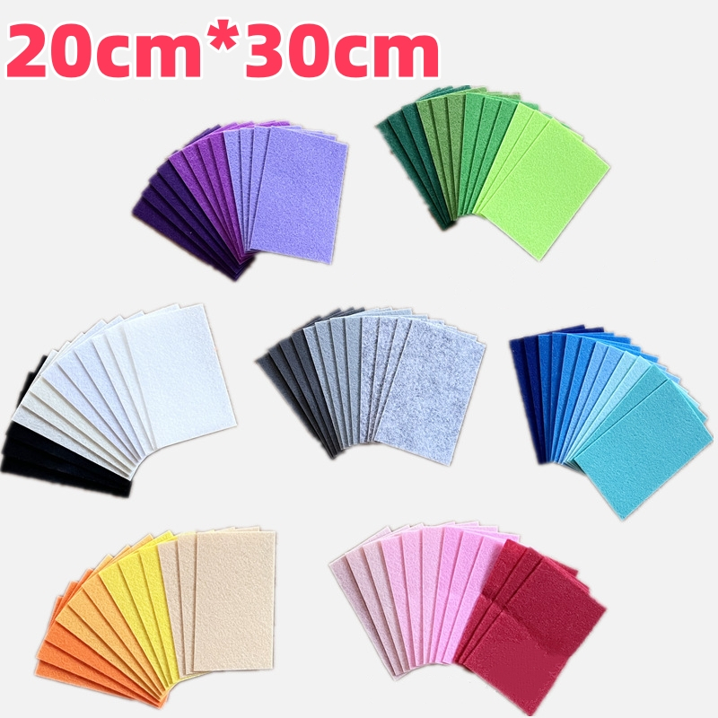 ผ้าไม่ทอขนาด A4 ขนาด 1 มม. ผ้ารู้สึกแข็งทําด้วยมือ DIY วัสดุ 12 ชิ้น series