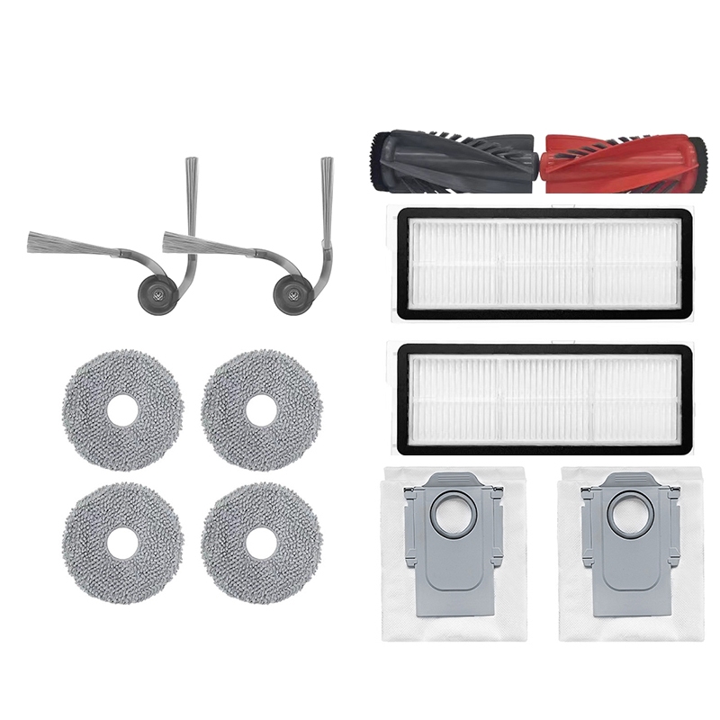 แปรงหลัก/แปรงด้านข้าง/ผ้าซับ/ถุงเก็บฝุ่น/ ไส้กรองเข้ากันได้กับอุปกรณ์เสริมหุ่นยนต์ Roborock Q revo 5
