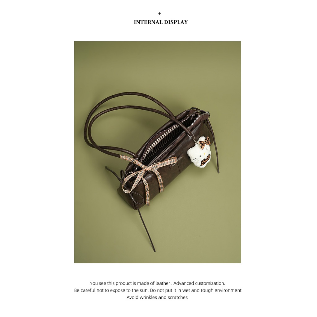 Auure Retro Large-Capacity One-Shoulder Underarm Baguette Bag - รูปที่ 7