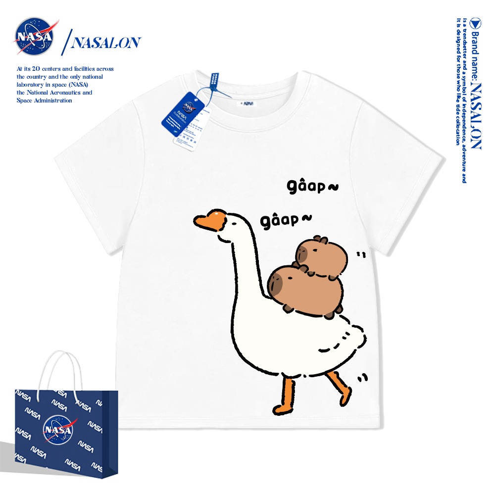 พร้อมส่ง 24ชม NASA เสื้อยืดเด็ก เสื้อการ์ตูนน่ารัก ผ้าฝ้าย 100% นุ่มสบาย ระบายอากาศดี คุณภาพดี แฟชั่นสําหรับเด็ก