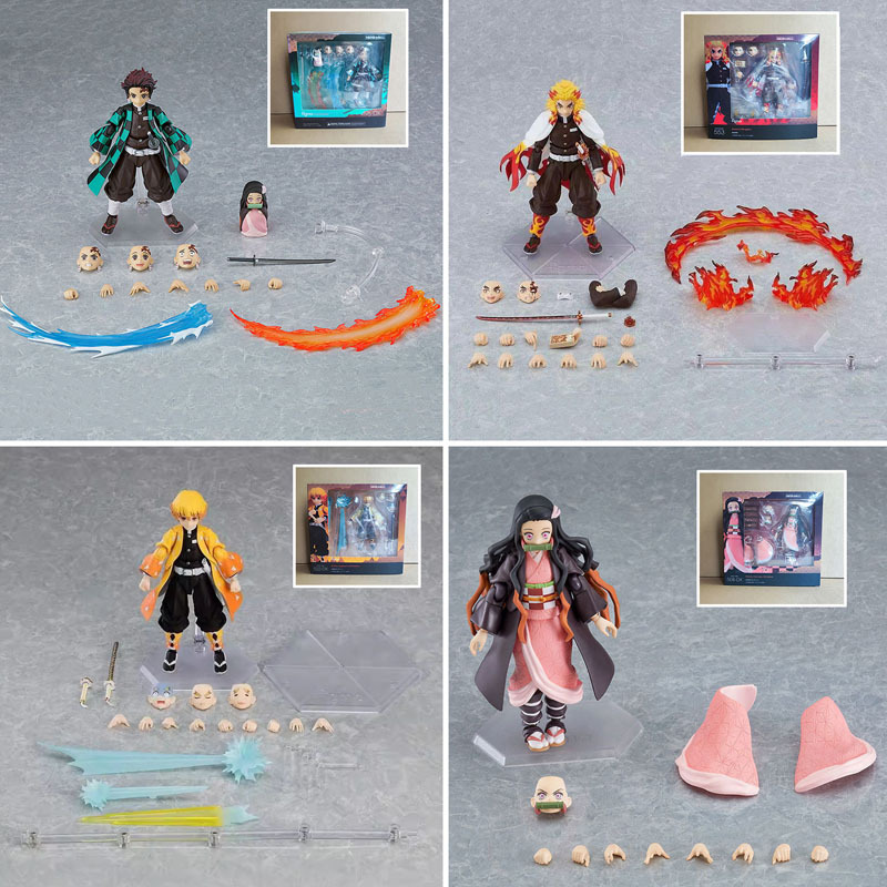 4 รูปแบบ Shf Figma 553 522 498 508 Kamado Tanjirou Kamado Nezuko Tomioka Giyuu Pvc อะนิเมะ Action Figure ของเล่นคอลเลกชันรุ่น