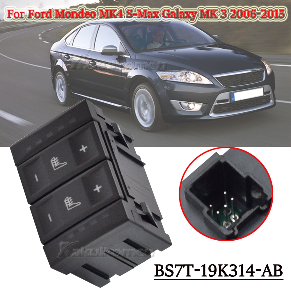 ปุ่มที่นั่งอุ่นไฟฟ้าที่นั่งความร้อนสําหรับ Ford Mondeo MK4 Galaxy MK3 S-Max 6M2T-19K314-AC BS7T19K31