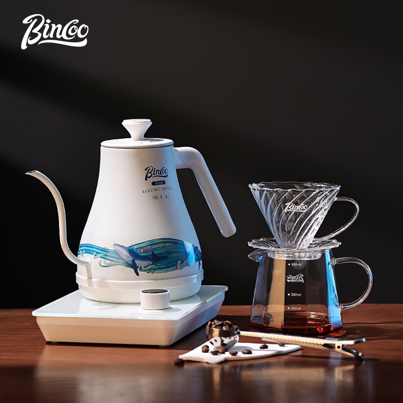 Bincoo Hand Brewing Coffee Pot Set Coffee Kettle Filter Cup Sharing Pot Coffee Scale Set 1L 0.5L