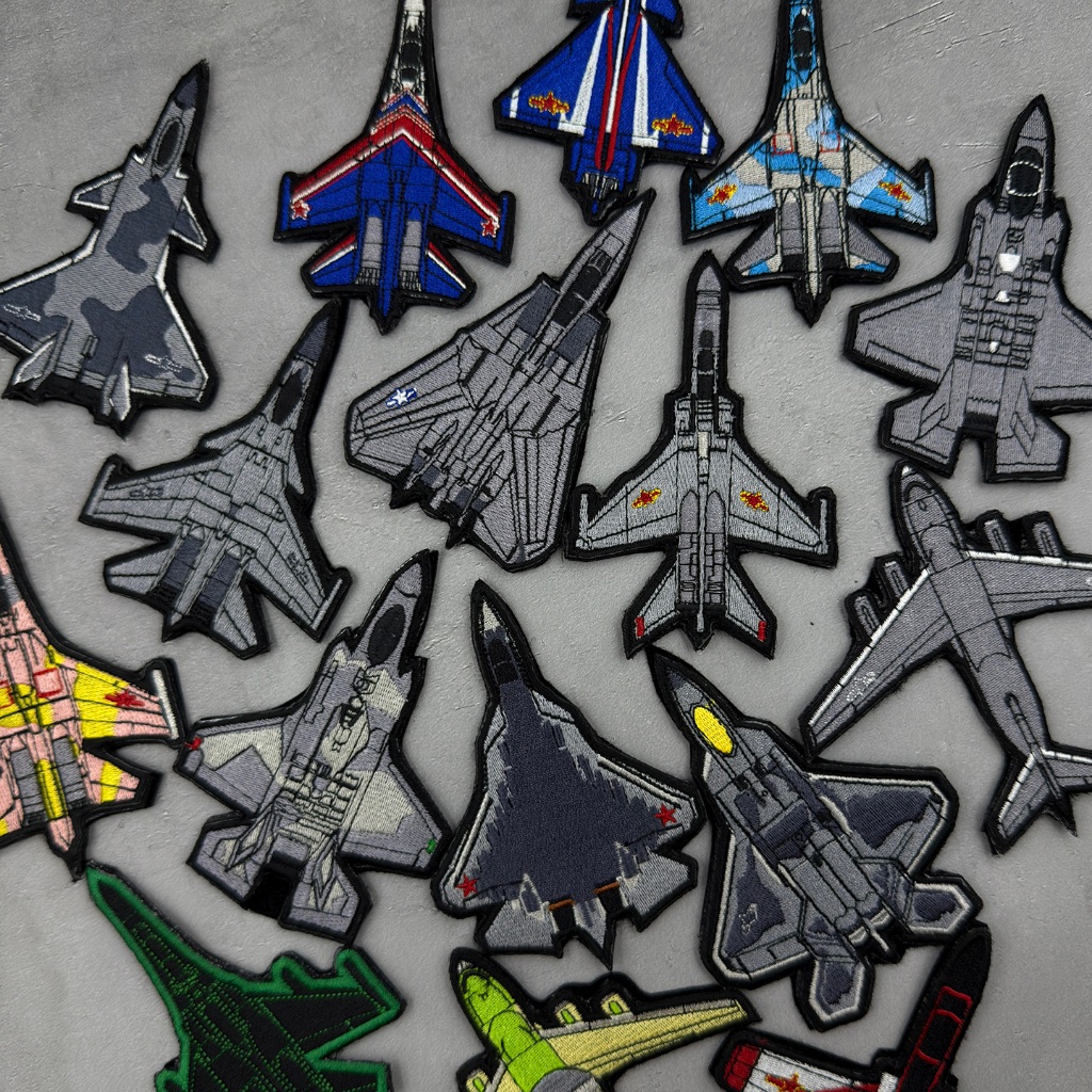 ปัก Fighter Identification Badge สติกเกอร์ผ้าเครื่องบิน Su 57 F22 J20 Patch Hook & Ring Fastener