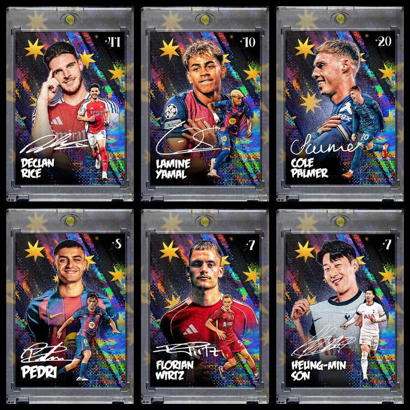 การ์ดนักฟุตบอล La Liga ของอังกฤษและสเปน\Signature Star Card\Fan Collection Card