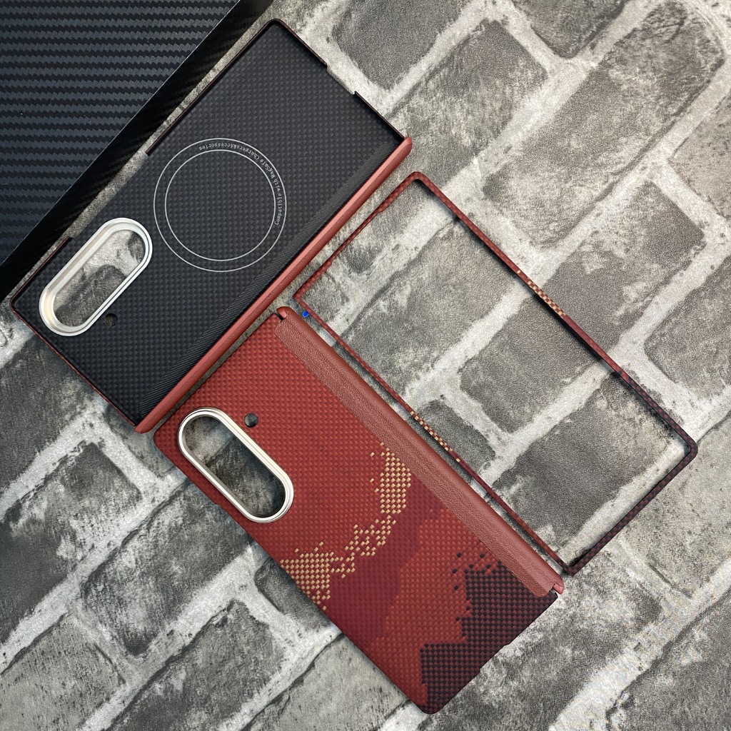 ใช้ได้กับเคสโทรศัพท์มือถือ Samsung ZFold7 Kevlar พร้อมอุปกรณ์เสริมแม่เหล็ก เคสป้องกันไฟเบอร์อะรามิด W26