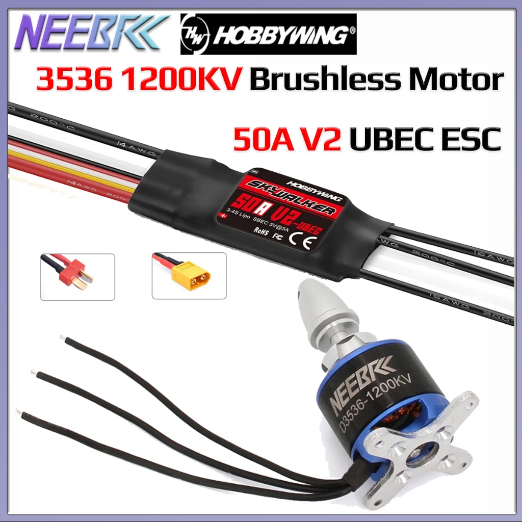 NEEBRC RC FIXED Wing D3536 1200KV เครื่องบินมอเตอร์ไร้แปรง Hobbywing 50A V2 ESC สําหรับ RC FPV Drone