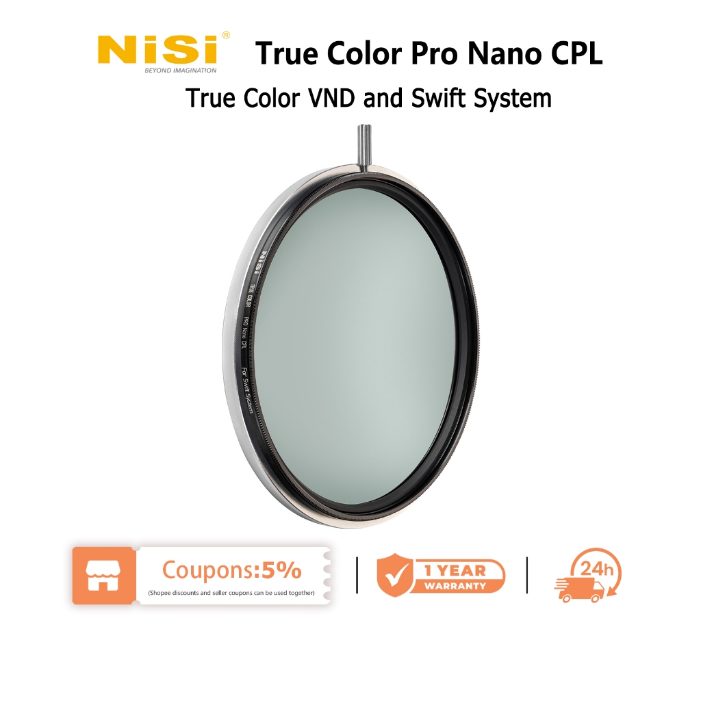 NiSi SWIFT True Color Pro Nano CPL สําหรับ 67 มม.72 มม.77 มม.82 มม.95 มม.True สี VND และระบบ Swift