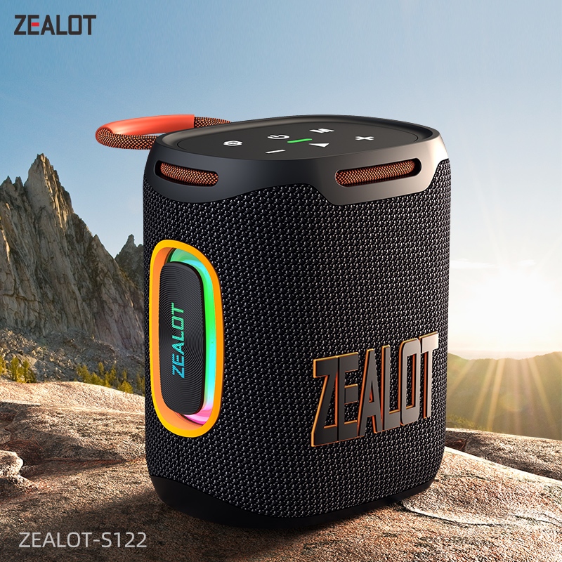 ZEALOT S122 ลําโพงบลูทูธ 25W เสียงเบสทรงพลังกันน้ํากลางแจ้งลําโพงไร้สายแบบพกพา 6000mAh แบตเตอรี่