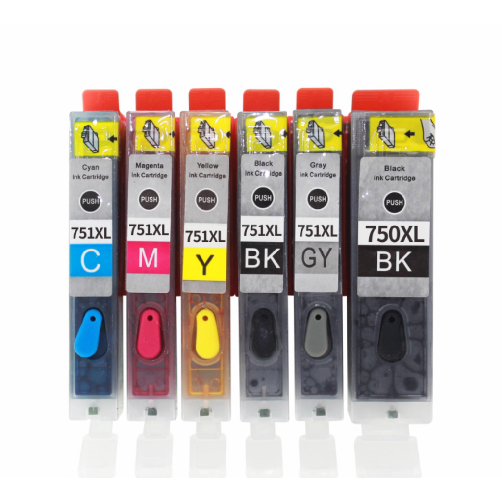 ใช้งานร่วมกับ Canon PGI-750XL 751 ตลับหมึกรีฟิล MG7170 7570 IP7270/8770 IX6870 IX6770 ตลับหมึกเครื่อ