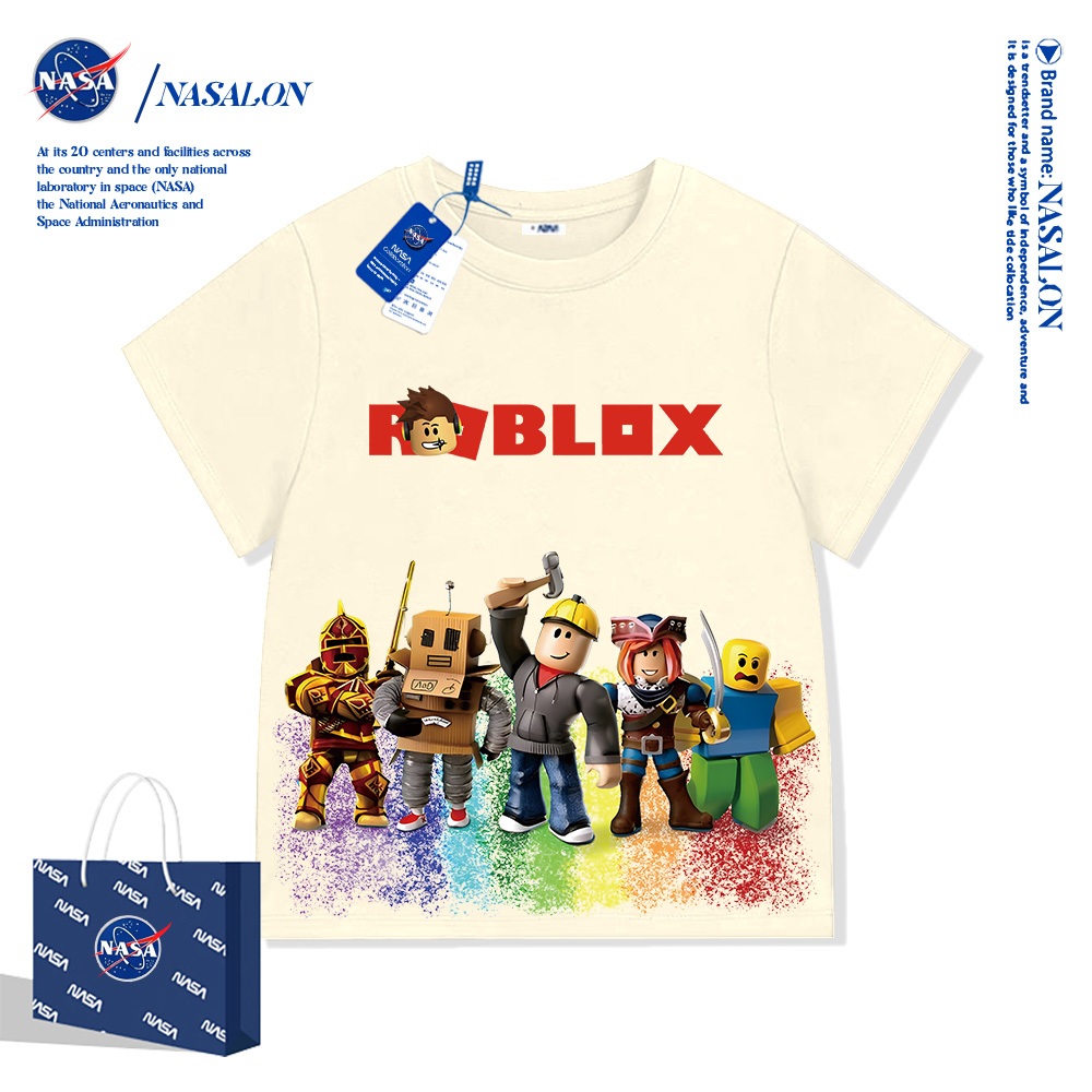 NASA เสื้อยืดเด็ก Roblox แขนสั้น ผ้าฝ้าย 100% เสื้อยืดเด็กผู้ชาย นุ่มสบาย ระบายอากาศดี คุณภาพดี พร้อมส่ง 24ชม - รูปที่ 2