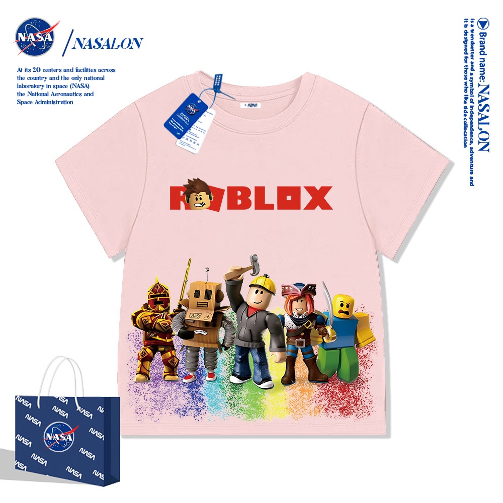 NASA เสื้อยืดเด็ก Roblox แขนสั้น ผ้าฝ้าย 100% เสื้อยืดเด็กผู้ชาย นุ่มสบาย ระบายอากาศดี คุณภาพดี พร้อมส่ง 24ชม - รูปที่ 3