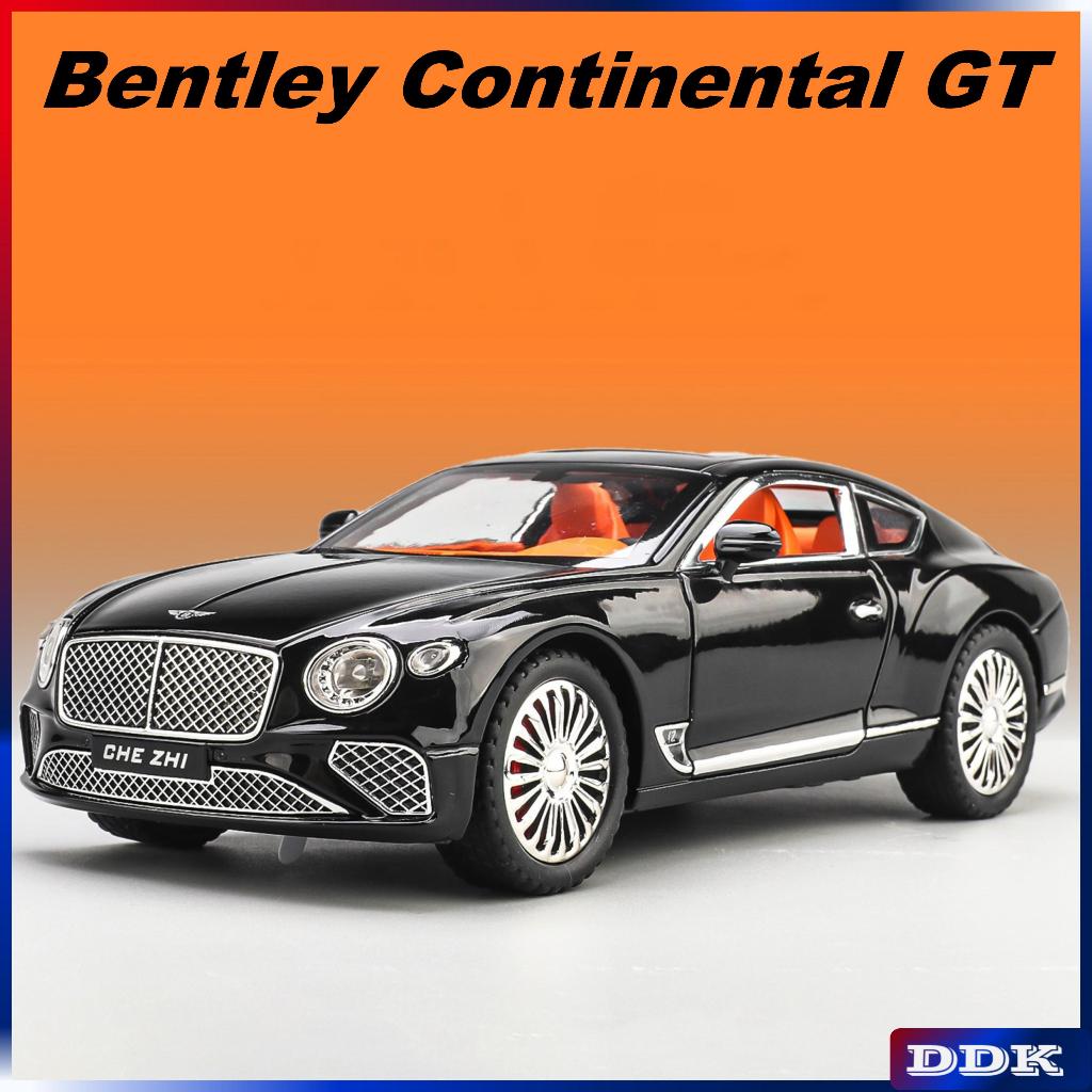 1:24 Bentley Continental Diecast Alloy รุ่นของเล่นรถเสียงแสงดึงกลับของขวัญเด็กเพื่อนของขวัญวันเกิด