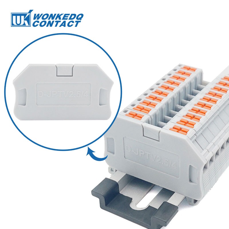 10 ชิ้น D-PTV2.5 End สําหรับ PTV 2.5 Din Rail Terminal Block Direct Mount Plasic แผ่นอุปกรณ์เสริม D-PTV 2.5
