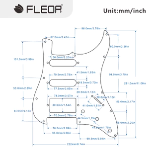 Fleor แผ่นกันรอยขีดข่วน และสกรู HSS 11 หลุม สําหรับกีตาร์ไฟฟ้า