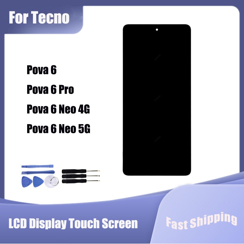 สําหรับ Tecno Pova 6 / Pova 6 Pro / Pova 6 Neo 4G / Pova 6 Neo 5G จอแสดงผล LCD หน้าจอสัมผัส