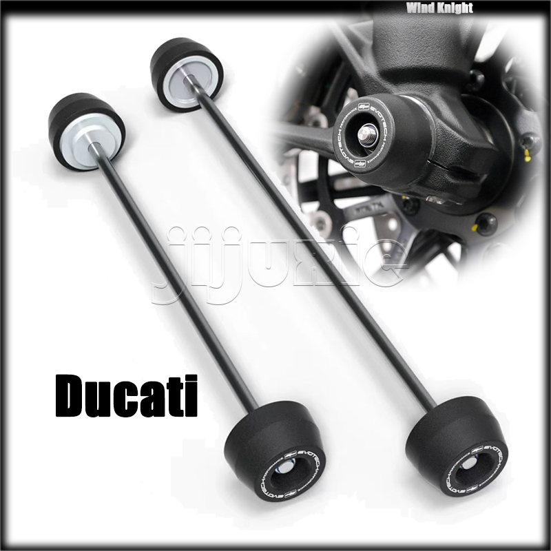 สําหรับ Ducati Monster 821 รถจักรยานยนต์ด้านหน้าด้านหลังเพลาเลื่อนป้องกันล้อ EP Evotech
