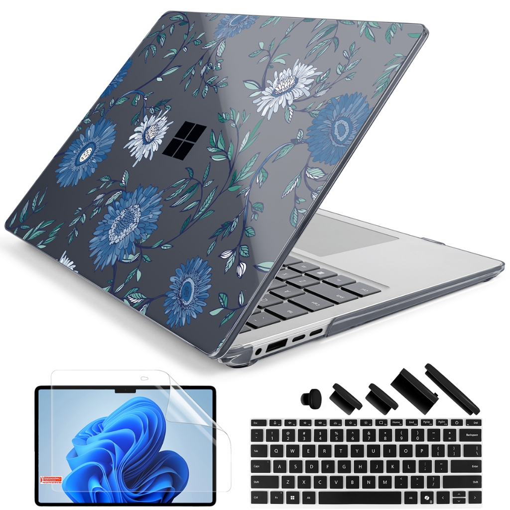 เคสพรีเมี่ยมสําหรับแล็ปท็อป Microsoft Surface 13.8 นิ้วหน้าจอสัมผัส 2024(7th Edition) เคสป้องกันรอยขีดข่วนที่ทนทานน้ําหนักเบา