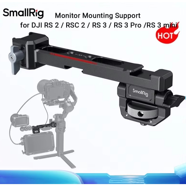 SmallRig ปรับ Monitor Mounting สนับสนุนกับ NATO Clamp รองเท้าเย็นสําหรับ DJI RS 3/RS 3 Pro/RS 3 Mini