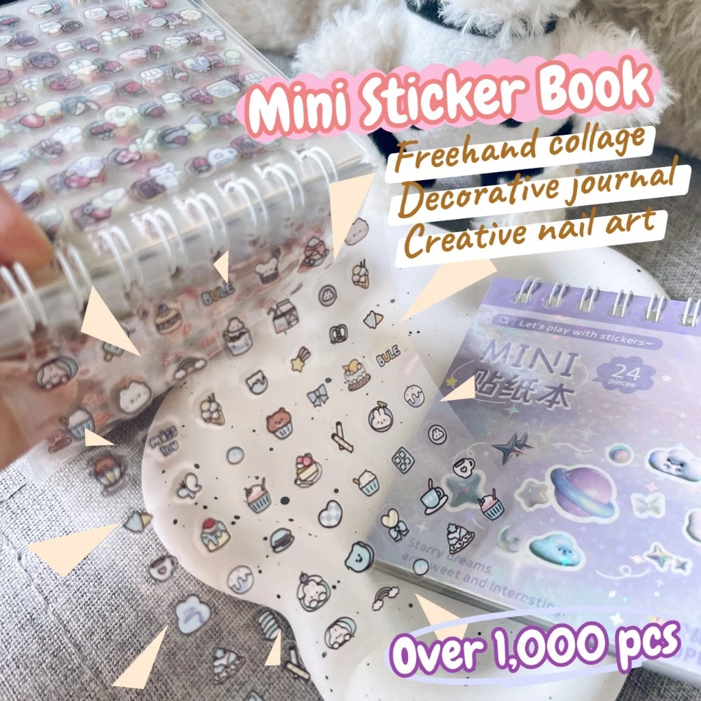 มากกว่า 1000 ชิ้น Mini Deco สติกเกอร์หนังสือน่ารัก Bow Knot Emoji สติกเกอร์โทรศัพท์เล็บ Journal ตกแต่งสติกเกอร์กันน้ํา DIY Collage