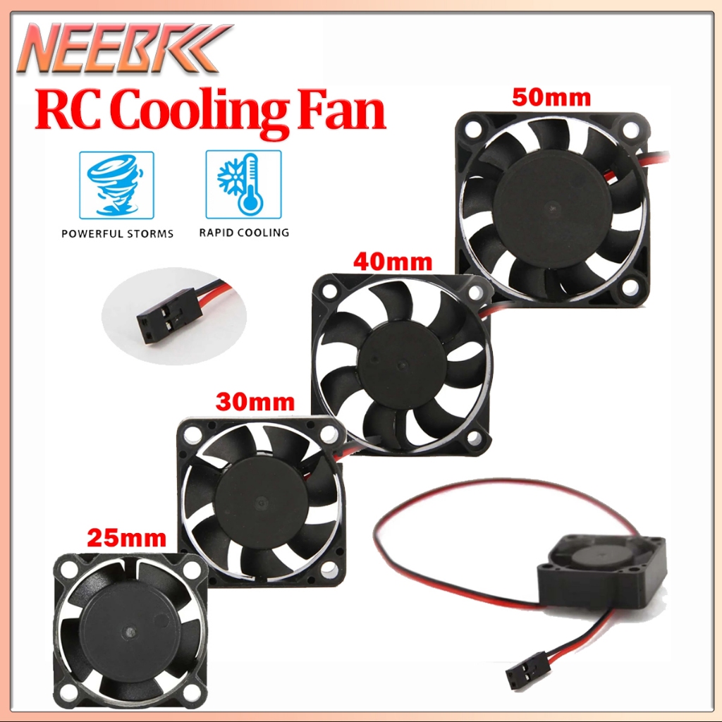 25/30/40/50 มม.RC พัดลมระบายความร้อน 3500-16380RPM 5-12V DC ความร้อนสูง Wind Rapid 36/42 มม.มอเตอร์ 30/60/120/150A ESC JR ปลั๊กรถ Part