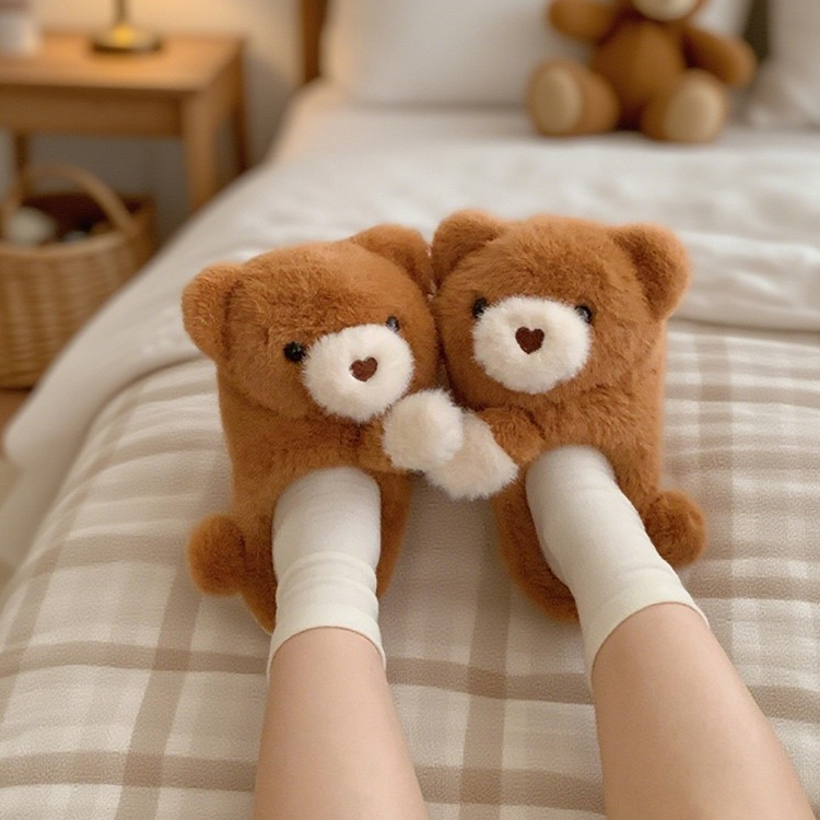 รองเท้าแตะผ้าฝ้ายน่ารักสำหรับเด็กหญิงนักเรียน