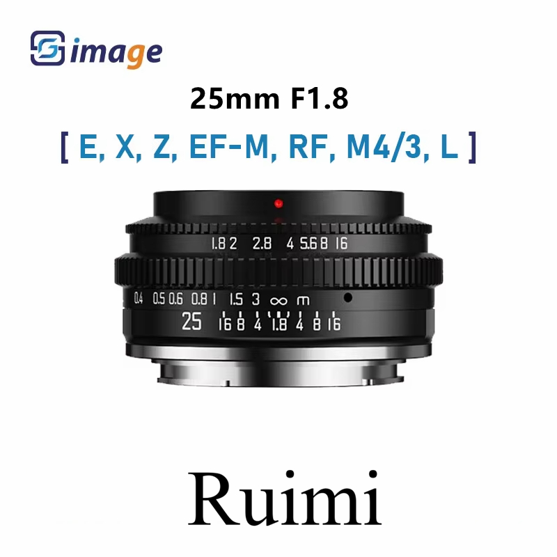 SG ภาพ 25 มม.F1.8 ขนาดใหญ่เลนส์สําหรับ E / Z / R Sigma / L / EOS/ M/ M43 /X R6 ZVE XT A6300 25mm f1.
