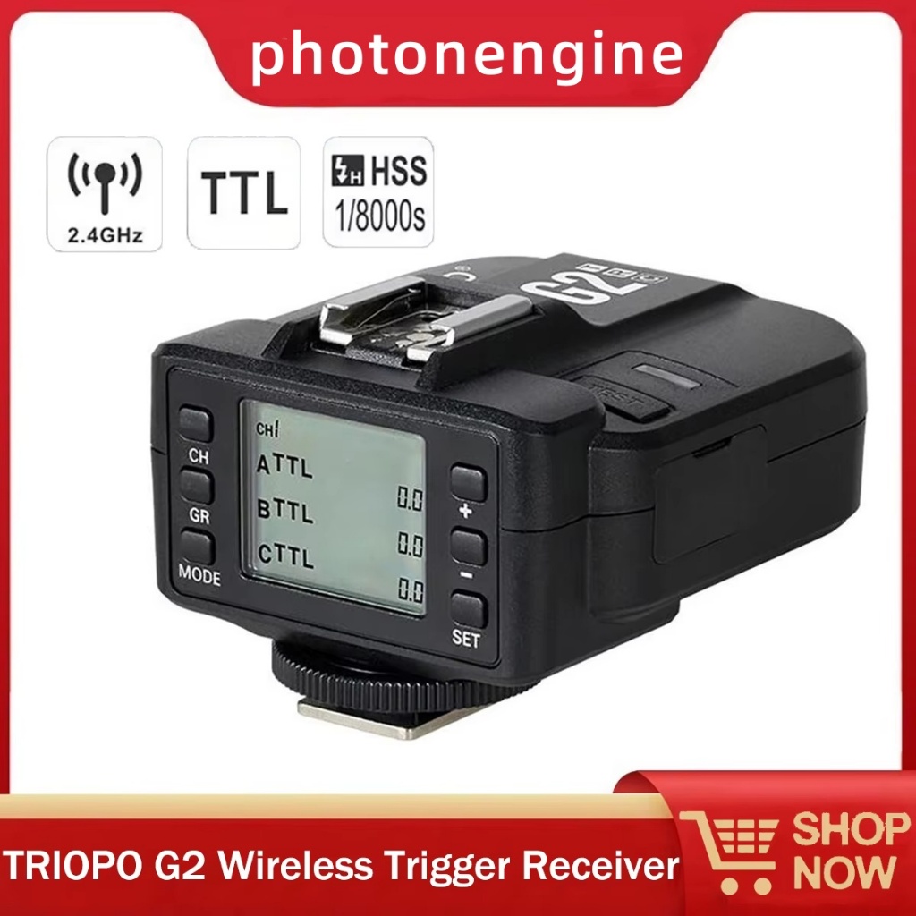 TRIOPO G2 TTL 2.4G Wireless Flash Trigger Receiver ใช้งานร่วมกับ TRIOPO TR-982 II R1 TR-950 II F1-20