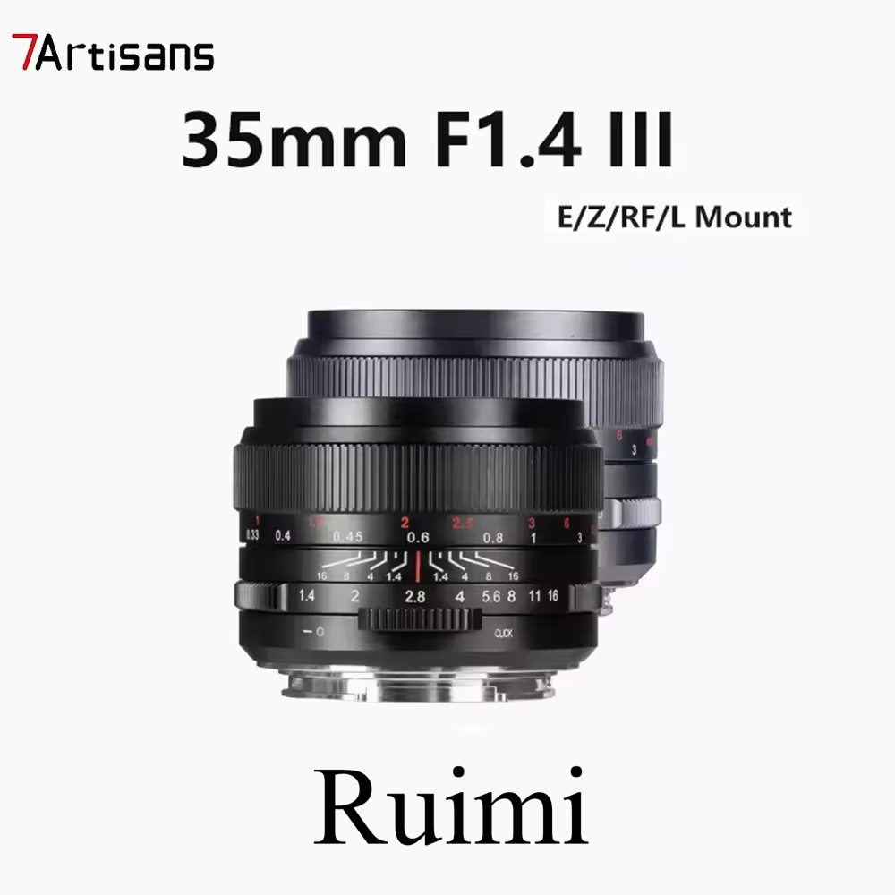 7artisans 35mm F1.4 III เลนส์ไพรม์โฟกัสแบบแมนนวลแบบเต็มเฟรมสําหรับ Z/ E / RF /L