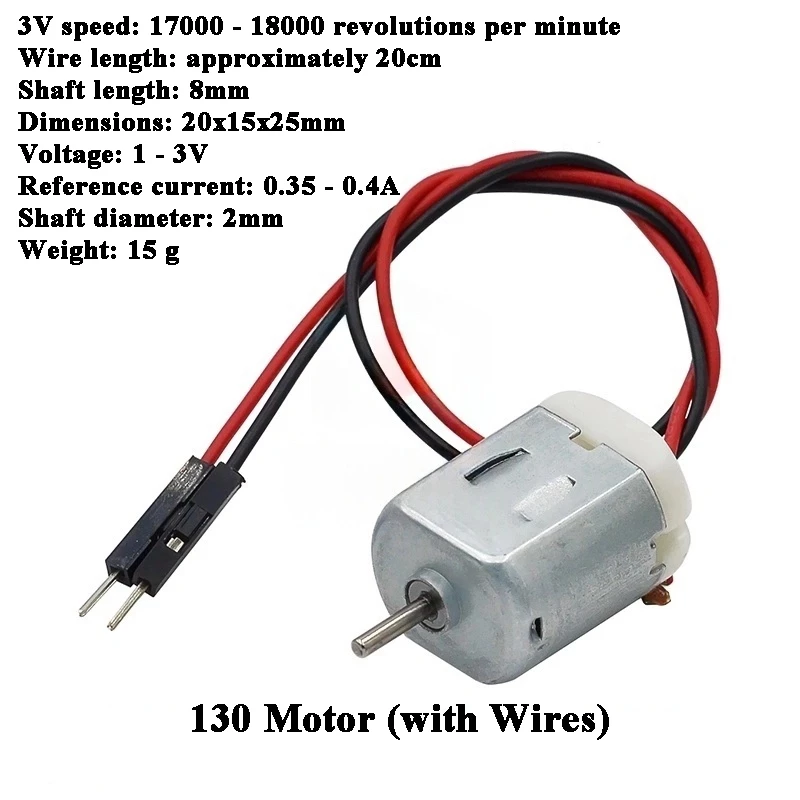 มอเตอร์ DC 130 ขนาดเล็ก พร้อมใบพัด 72มม. สำหรับรถ 4WD หุ่นยนต์ DIY เรือ RC เครื่องบินของเล่น thumbnail 4