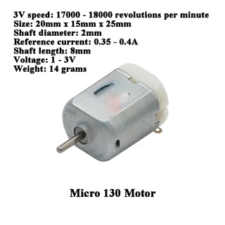 มอเตอร์ DC 130 ขนาดเล็ก พร้อมใบพัด 72มม. สำหรับรถ 4WD หุ่นยนต์ DIY เรือ RC เครื่องบินของเล่น