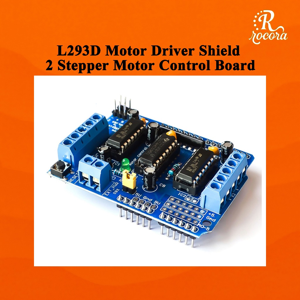 L293D มอเตอร์ไดรเวอร์ชิลด์ สำหรับ Arduino ควบคุมมอเตอร์ DC 4 ตัว หรือ สเต็ปเปอร์มอเตอร์ 2 ตัว