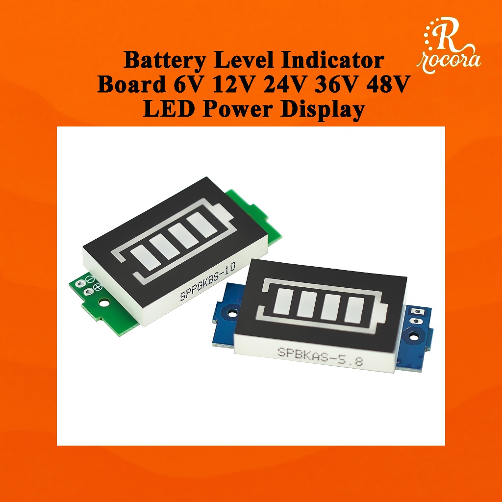 บอร์ดแสดงระดับแบตเตอรี่ 6V 12V 24V 36V 48V จอแสดงผล LED สําหรับแบตเตอรี่ลิเธียม/ตะกั่วกรดแบตเตอรี่
